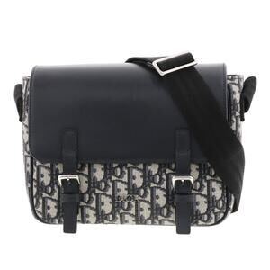 Christian Dior Messenger Bag Shoulder Navy Blue